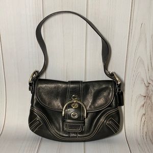 Black Leather Coach Bag